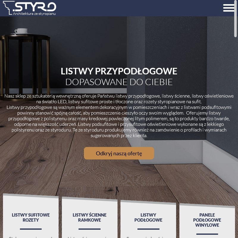 Listwy wykończeniowe do paneli winylowych