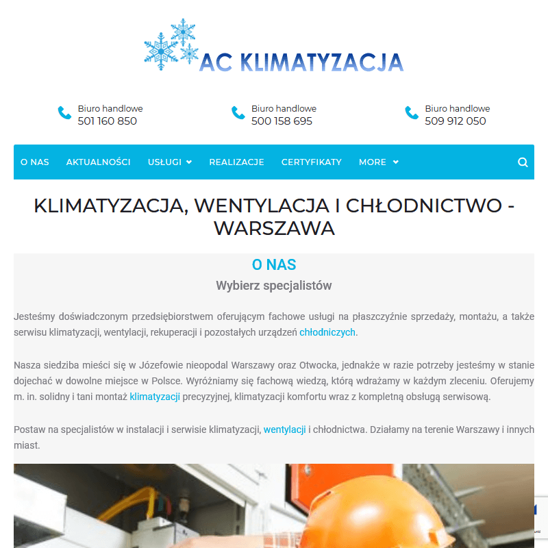 Klimatyzacja komfortu Warszawa