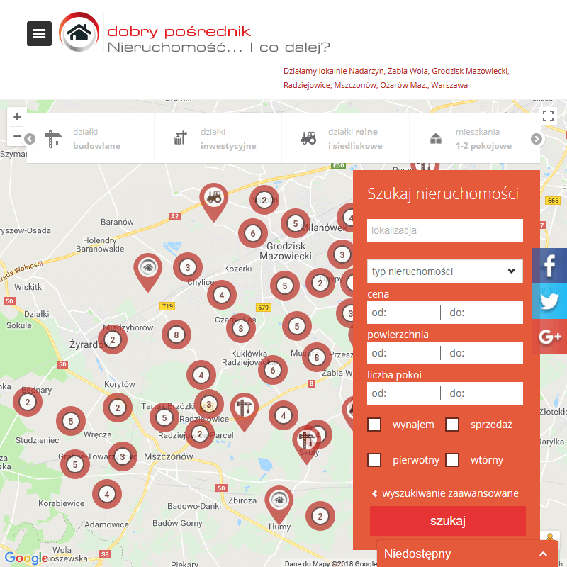 Sprzedaż ziemi radziejowice w Ożarowie Mazowieckim