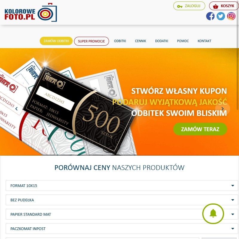 Wywoływanie zdjęć online tanio