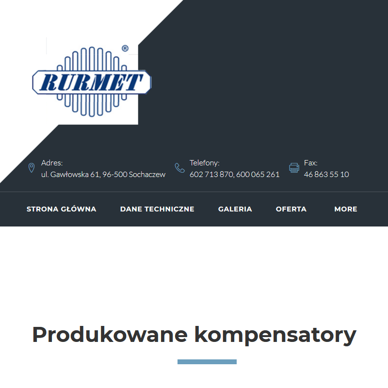 Kompensatory mieszkowe stalowe