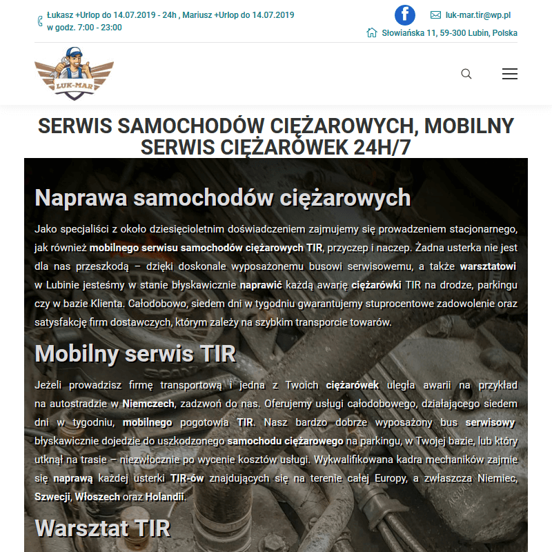 Naprawa ciężarówek w Lubinie